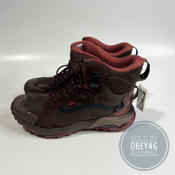 VANS MTE Crestline GORE-TEX Boots Bitter Chocolate Brown GTX Men's Size 10 - Picture 2 of 7